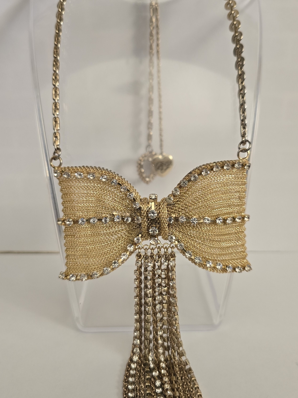 Betsy Johnson Gold Bow Tassel  Necklace - Women Jewelry